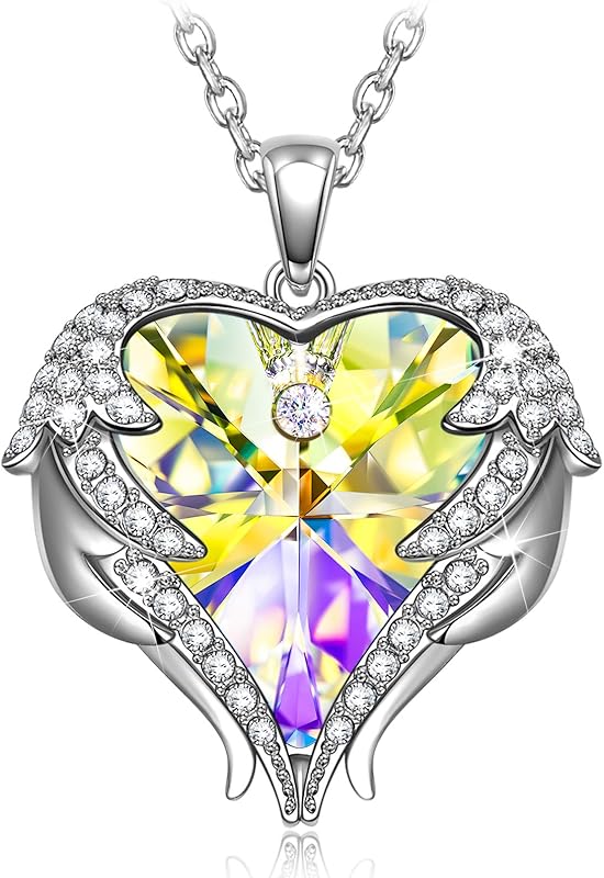 Kate Lynn Angel Wings Heart Necklace for Women
