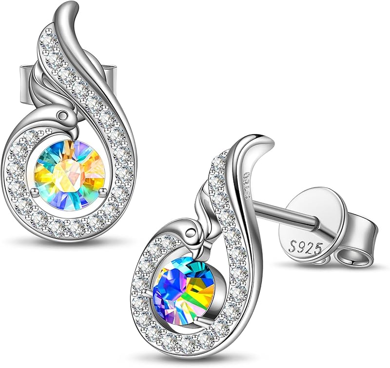 Kate Lynn Sterling Silver Phoenix Stud Earrings